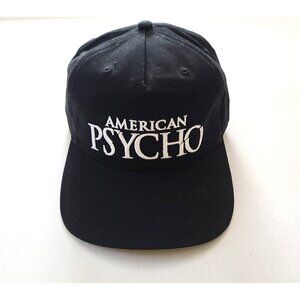 American Psycho Baseball Hat Snapback OS Black Adjustable Embroidered Movie NWOT